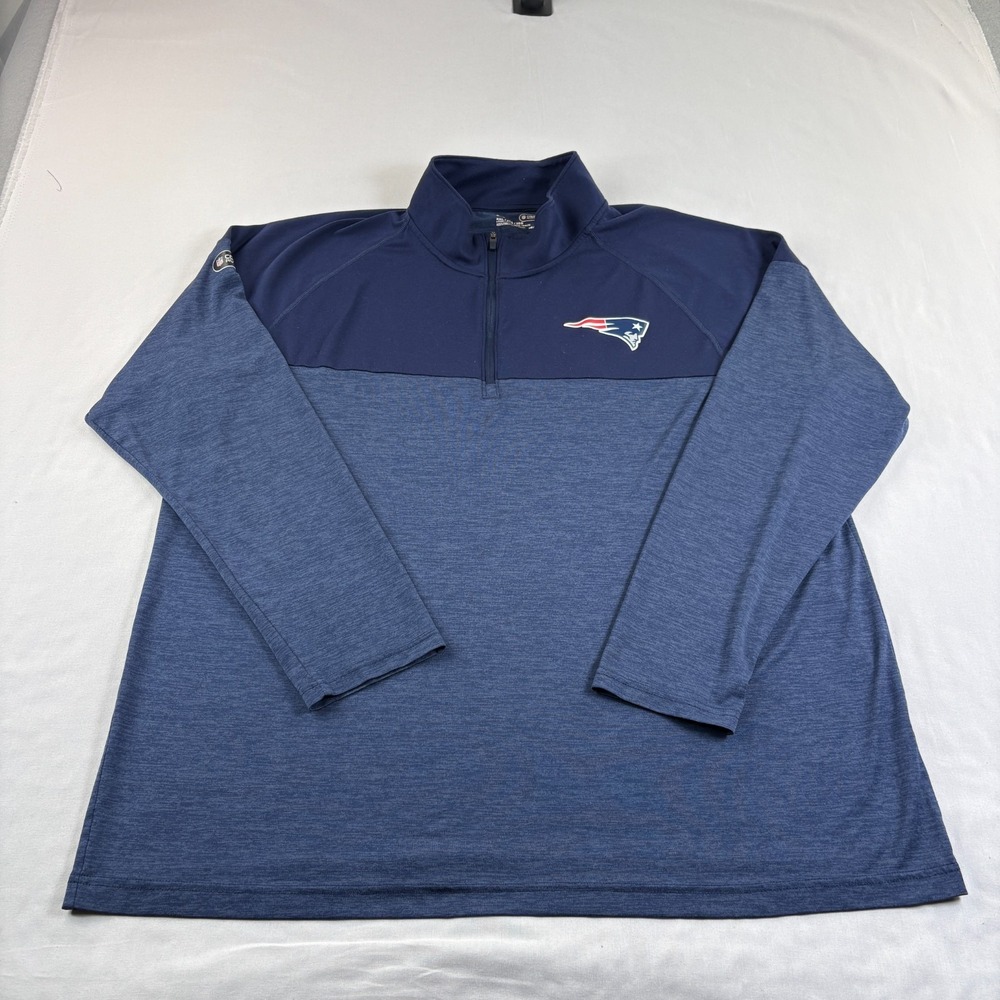 New‎ England Patriots Sweatshirt Mens 2XL Blue Under Armour NFL Combine Pullover